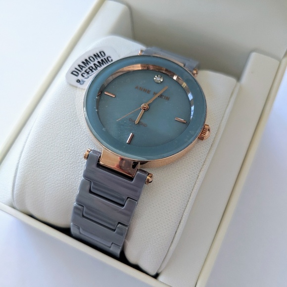 🆕 Anne Klein Genuine Diamond Bracelet Watch